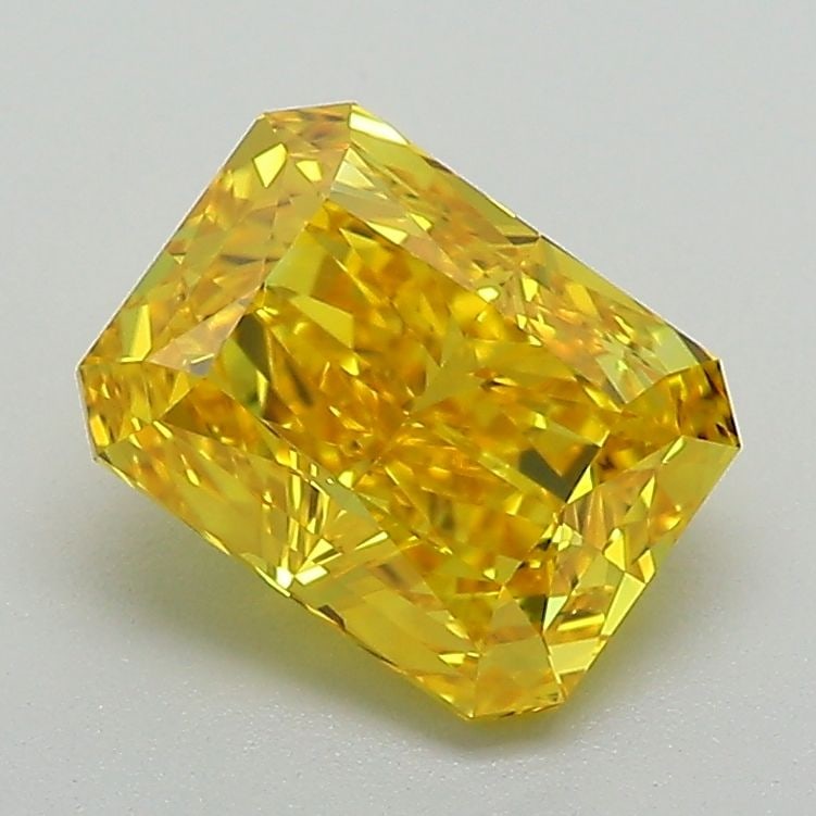 Loose Lab Diamond IGI Radiant 1.76ct Fancy Vivid Yellow VVS2: Loose Lab Diamond IGI Radiant 1.76ct Fancy Vivid Yellow VVS2 Loose Lab Diamond IGI Radiant, 1.76ct, Fancy Vivid Yellow, Clarity VVS2 with excellent polish and symmetry. Certified by IGI, measurements