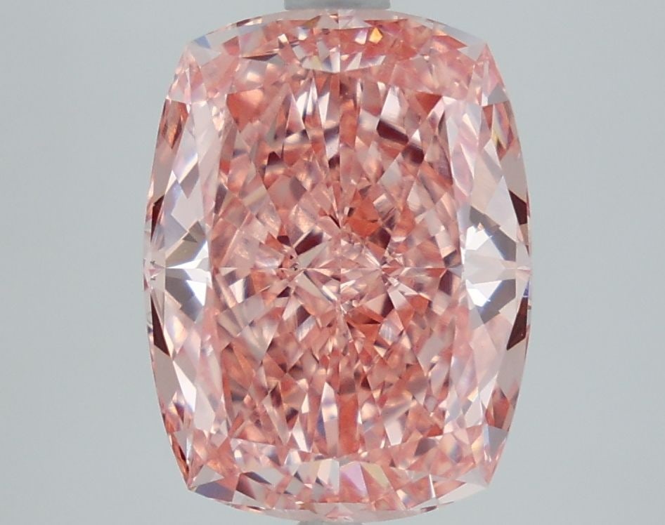 Loose Lab Diamond IGI Cushion Modified 4.3ct Fancy Vivid Pink VS1: Loose Lab Diamond IGI Cushion Modified 4.3ct Fancy Vivid Pink VS1 Loose Lab Diamond IGI Cushion Modified, 4.3ct, Fancy Vivid Pink, Clarity VS1 with excellent polish and symmetry. Certified by IGI, mea