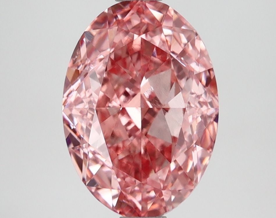 Loose Lab Diamond IGI Oval 2.72ct Fancy Vivid Pink VS1: Loose Lab Diamond IGI Oval 2.72ct Fancy Vivid Pink VS1 Loose Lab Diamond IGI Oval, 2.72ct, Fancy Vivid Pink, VS1 clarity, with EX polish and symmetry, measuring 10.28L X 7.33W X 4.59H. Item Specifics: