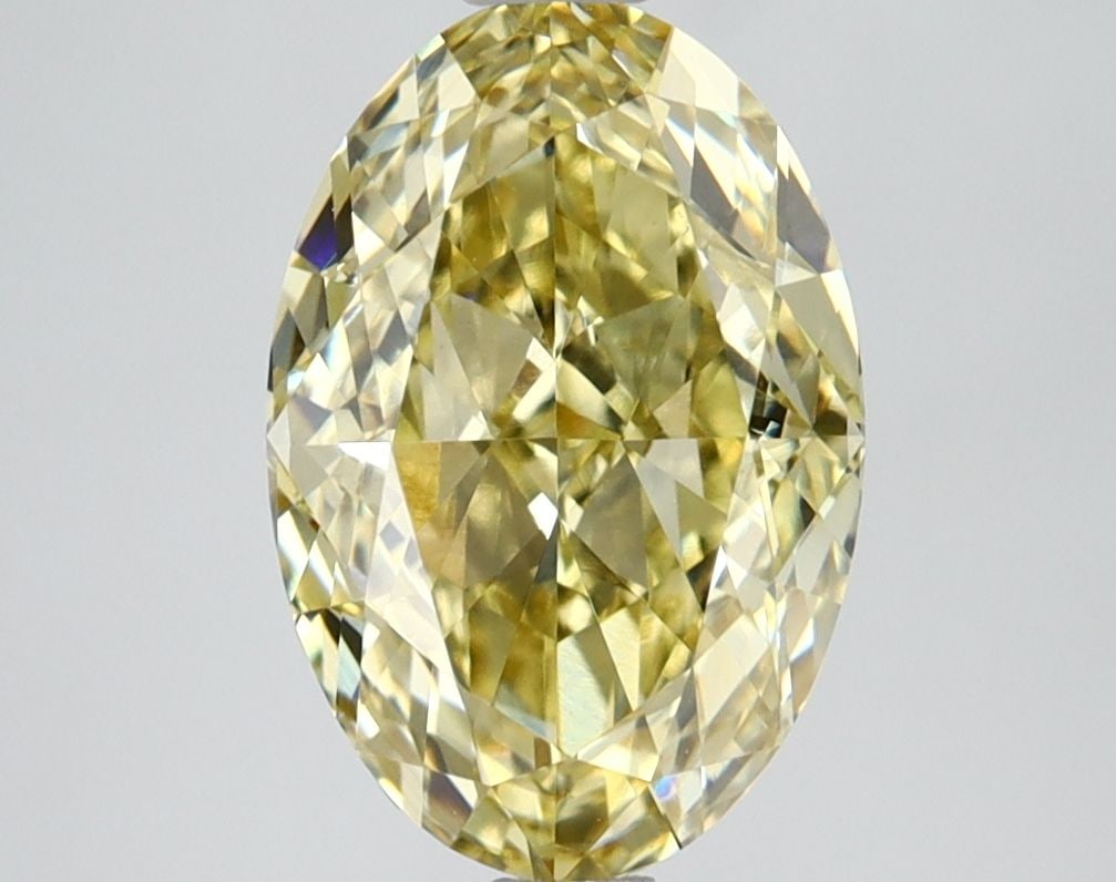 Loose Lab Diamond IGI Oval 2.85ct Fancy Intense Yellow VVS2: Loose Lab Diamond IGI Oval 2.85ct Fancy Intense Yellow VVS2 Loose Lab Diamond IGI Oval, 2.85ct, Fancy Intense Yellow, VVS2 clarity, with EX polish and symmetry, measuring 10.78L X 7.27W X 4.62H. Item
