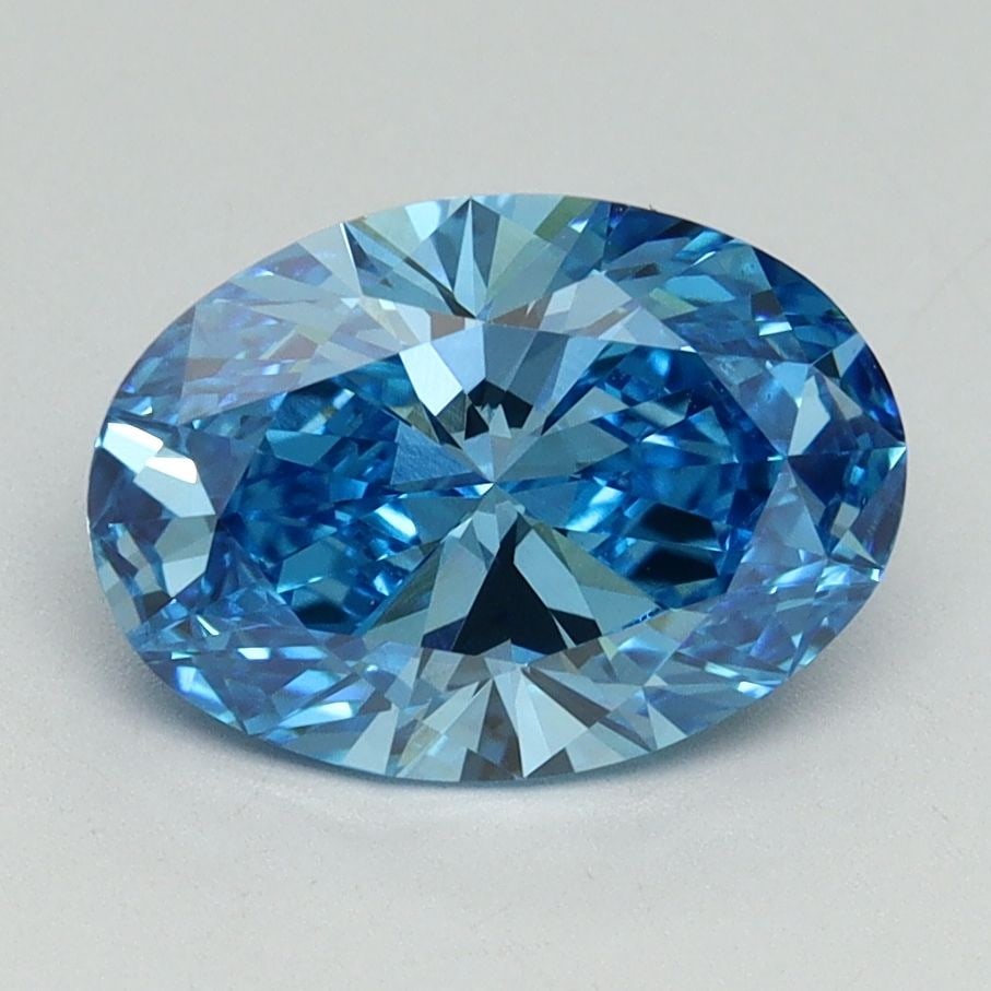Loose Lab Diamond IGI Oval 2.01ct Fancy Vivid Blue VS1: Loose Lab Diamond IGI Oval 2.01ct Fancy Vivid Blue VS1 Loose Lab Diamond IGI Oval 2.01ct, features a Fancy Vivid Blue color, VS1 clarity, and excellent polish and symmetry, measuring 10.1L x 7.2W x 4.