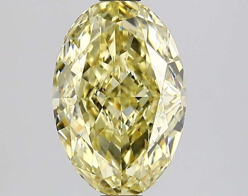 Loose Lab Diamond IGI Oval 1.73ct Fancy Intense Yellow VS2: Loose Lab Diamond IGI Oval 1.73ct Fancy Intense Yellow VS2 Loose Lab Diamond IGI certified, 1.73ct, Oval cut, Fancy Intense Yellow color, VS2 clarity, featuring EX Polish and EX Symmetry. Measurements