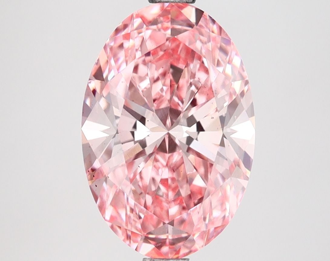 Loose Lab Diamond IGI Oval 2.84ct Fancy Vivid Pink VS2: Loose Lab Diamond IGI Oval 2.84ct Fancy Vivid Pink VS2 Loose Lab Diamond IGI Oval 2.84ct Fancy Vivid Pink VS2 with excellent polish and symmetry, certified by IGI; measures 11.7L x 7.84W x 4.88H. Item