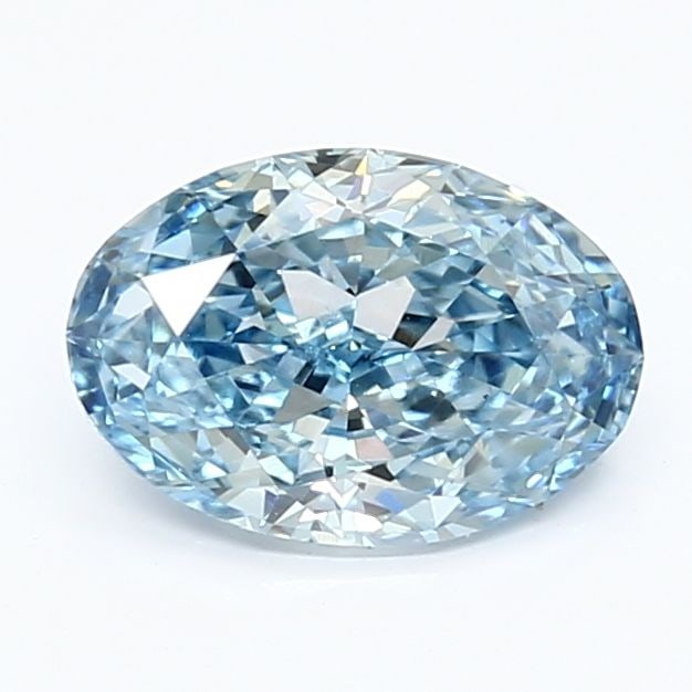Loose Lab Diamond IGI Oval 1.4ct Fancy Vivid Blue VS1: Loose Lab Diamond IGI Oval 1.4ct Fancy Vivid Blue VS1 Loose Lab Diamond IGI Oval 1.4ct Fancy Vivid Blue VS1 measures 9.07L x 6.23W x 3.51H, featuring excellent polish and good symmetry, certified by I
