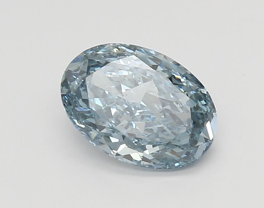 Loose Lab Diamond IGI Oval 1.8ct Fancy Vivid Blue SI1: Loose Lab Diamond IGI Oval 1.8ct Fancy Vivid Blue SI1 This 1.8ct Loose Lab Diamond certified by IGI has an oval shape with a Fancy Vivid Blue color and clarity SI1, noted for excellent polish and very