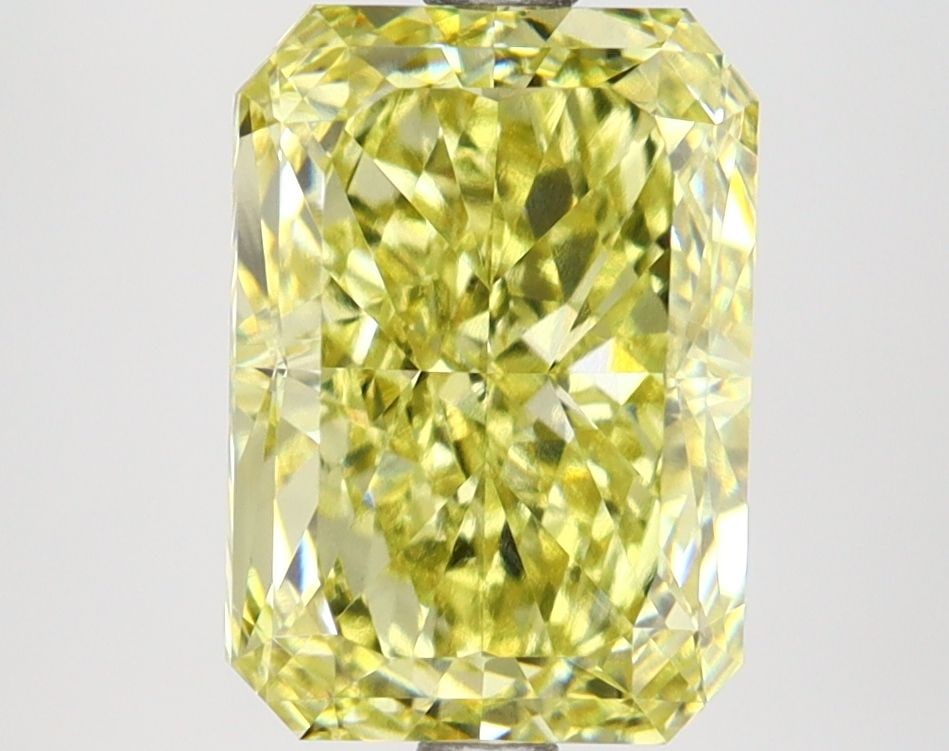 Loose Lab Diamond IGI Radiant 3.55ct Fancy Intense Yellow VVS2: Loose Lab Diamond IGI Radiant 3.55ct Fancy Intense Yellow VVS2 Loose lab-created diamond, 3.55ct, IGI certified, Fancy Intense Yellow color, VVS2 clarity, with excellent polish and symmetry, measuring