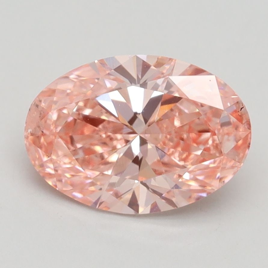 Loose Lab Diamond IGI Oval 2.0ct Fancy Vivid Pink SI2: Loose Lab Diamond IGI Oval 2.0ct Fancy Vivid Pink SI2 Loose Lab Diamond IGI Oval, 2.0ct, Fancy Vivid Pink, Clarity SI2, featuring Excellent Polish and Symmetry; measurements are 10.12L x 7.07W x 4.35H