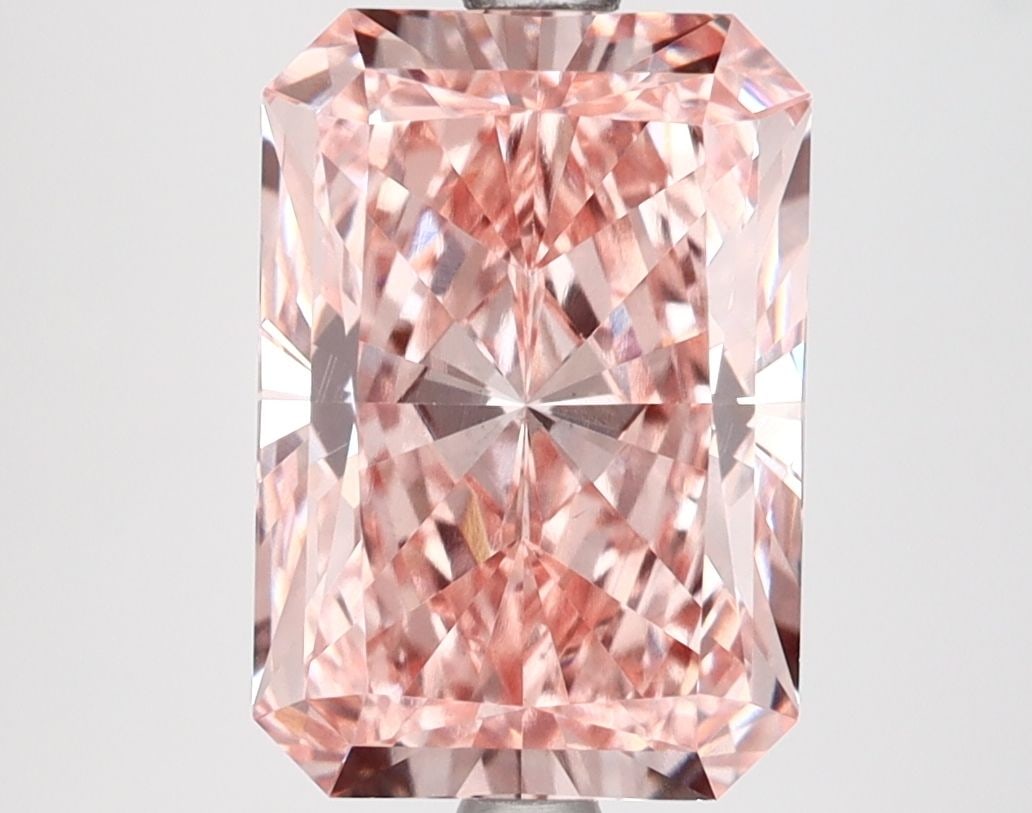 Loose Lab Diamond IGI Radiant 3.37ct Fancy Vivid Pink VS1: Loose Lab Diamond IGI Radiant 3.37ct Fancy Vivid Pink VS1 Loose Lab Diamond IGI Radiant 3.37ct Fancy Vivid Pink VS1, measures 10.73L x 7.42W x 4.98H, certified by IGI with GD polish and symmetry. Item
