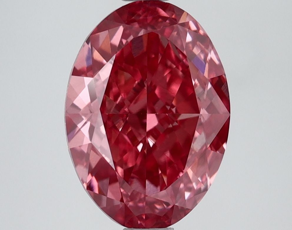 Loose Lab Diamond IGI Oval 2.93ct Fancy Vivid Pink VS1: Loose Lab Diamond IGI Oval 2.93ct Fancy Vivid Pink VS1 Loose Lab Diamond IGI Oval 2.93ct Fancy Vivid Pink VS1, measures 10.27L x 7.32W x 4.8H, certified by IGI with EX polish and symmetry. Item Specif