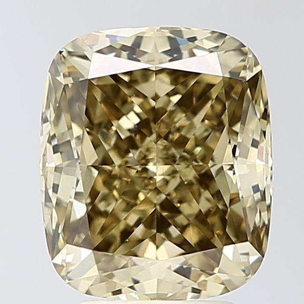 Loose Lab Diamond IGI Cushion Modified 4.08ct Fancy Gray Yellow VS1: Loose Lab Diamond IGI Cushion Modified 4.08ct Fancy Gray Yellow VS1 Loose Lab Diamond IGI Cushion Modified 4.08ct Fancy Gray Yellow VS1, measures 9.87L x 8.35W x 5.73H, certified by IGI with EX polish