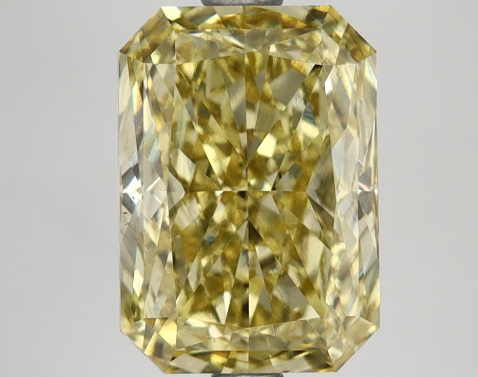 Loose Lab Diamond IGI Radiant 3.61ct Fancy Intense Yellow VS1: Loose Lab Diamond IGI Radiant 3.61ct Fancy Intense Yellow VS1 Loose Lab Diamond IGI Radiant, 3.61ct, Fancy Intense Yellow color, VS1 clarity, with EX polish and symmetry; measures 10.27L x 7.23W x 5.0