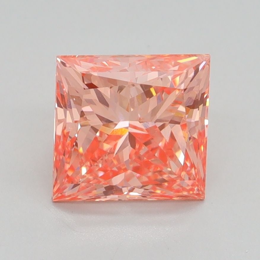 Loose Lab Diamond IGI Princess 2.02ct Fancy Vivid Pink VS2: Loose Lab Diamond IGI Princess 2.02ct Fancy Vivid Pink VS2 Loose Lab Diamond, IGI certified, featuring a 2.02 ct weight, Fancy Vivid Pink color, and VS2 clarity. Dimensions are 6.9L x 6.86W x 4.78H. I