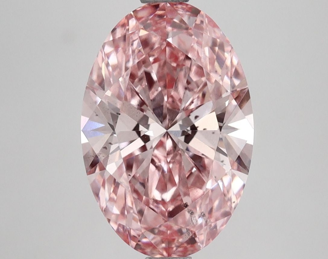 Loose Lab Diamond IGI Oval 2.84ct Fancy Vivid Pink SI1: Loose Lab Diamond IGI Oval 2.84ct Fancy Vivid Pink SI1 Loose Lab Diamond IGI Oval, 2.84ct, Fancy Vivid Pink, SI1 clarity, with EX polish and symmetry, measuring 11.79L x 7.87W x 4.86H. Item Specifics: