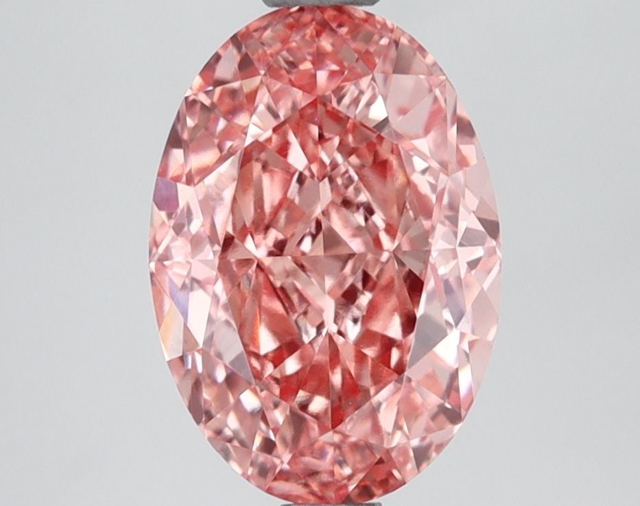 Loose Lab Diamond IGI Oval 2.56ct Fancy Vivid Pink VS2: Loose Lab Diamond IGI Oval 2.56ct Fancy Vivid Pink VS2 Loose Lab Diamond IGI of 2.56ct in an Oval cut, with Fancy Vivid Pink color and VS2 clarity. Certified by IGI, measuring 9.91L x 6.9W x 4.54H. 