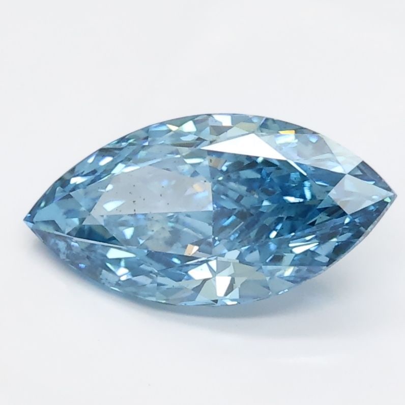 Loose Lab Diamond Marquise 1.16ct Blue SI2: Loose Lab Diamond Marquise 1.16ct Blue SI2 Loose Lab Diamond Marquise, 1.16ct, Blue color, SI2 clarity, with good polish and symmetry. Not certified, measures 10.59L x 5.3W x 3.25H. Item Specifics: So