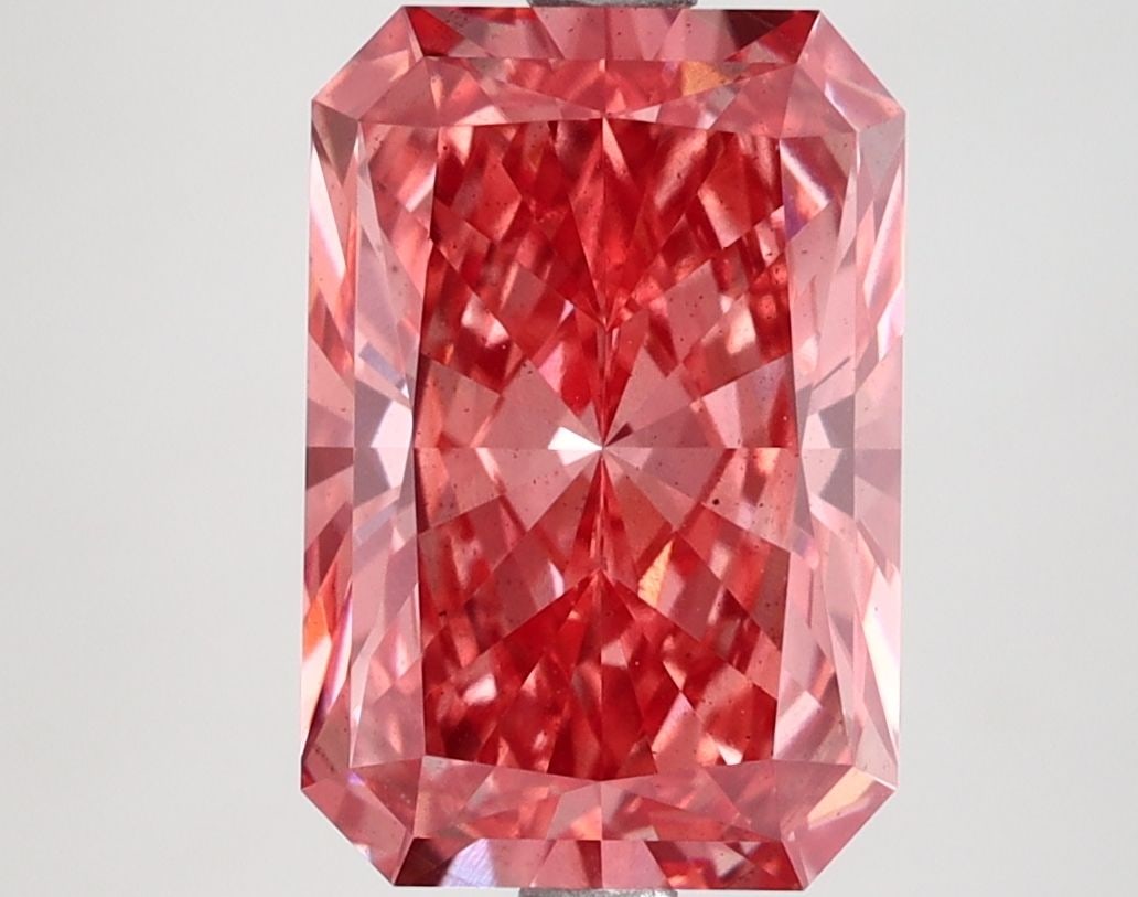 Loose Lab Diamond IGI Radiant 3.49ct Fancy Vivid Pink VS2: Loose Lab Diamond IGI Radiant 3.49ct Fancy Vivid Pink VS2 Loose Lab Diamond IGI Radiant, 3.49ct, Fancy Vivid Pink, VS2 clarity, with GD polish and symmetry, measuring 10.88L x 7.35W x 5.0H. Item Speci