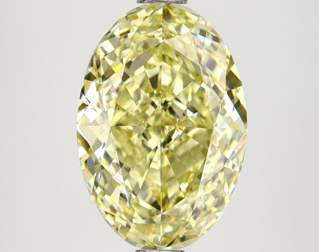 Loose Lab Diamond IGI Oval 2.9ct Fancy Intense Yellow VS2: Loose Lab Diamond IGI Oval 2.9ct Fancy Intense Yellow VS2 Loose Lab Diamond IGI Oval, 2.9ct, Fancy Intense Yellow color, VS2 clarity, Polish EX, Symmetry EX, measuring 10.88L x 7.4W x 4.65H, certified