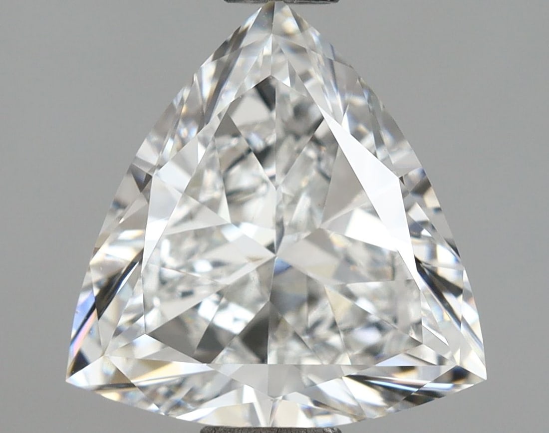Loose Lab Diamond IGI Triangular 1.67ct E VVS2: Loose Lab Diamond IGI Triangular 1.67ct E VVS2 Loose Lab Diamond IGI Triangular, 1.67ct, Color E, Clarity VVS2, with Excellent Polish and Symmetry, measures 8.51L x 8.27W x 4.19H, certified by IGI. It