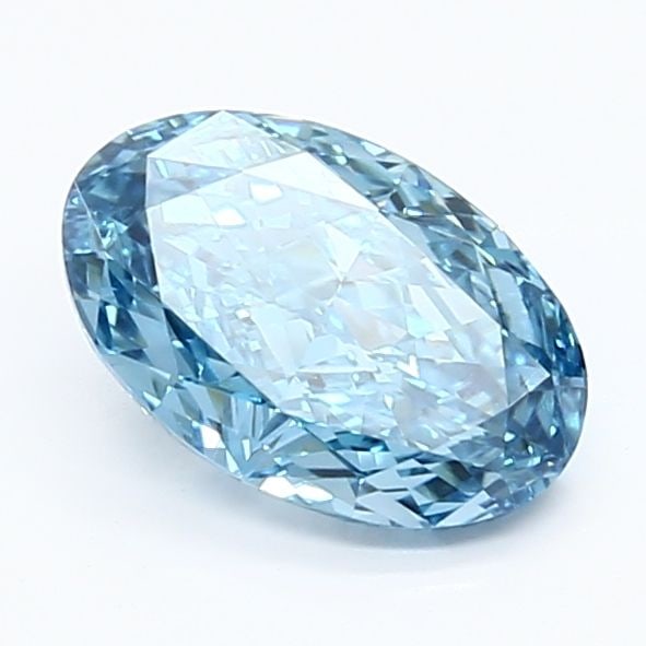 Loose Lab Diamond IGI Oval 1.48ct Fancy Vivid Blue VVS2: Loose Lab Diamond IGI Oval 1.48ct Fancy Vivid Blue VVS2 Loose Lab Diamond IGI Oval, 1.48ct, Color Fancy Vivid Blue, Clarity VVS2, with Very Good Polish and Symmetry, measures 8.99L x 5.81W x 3.66H,