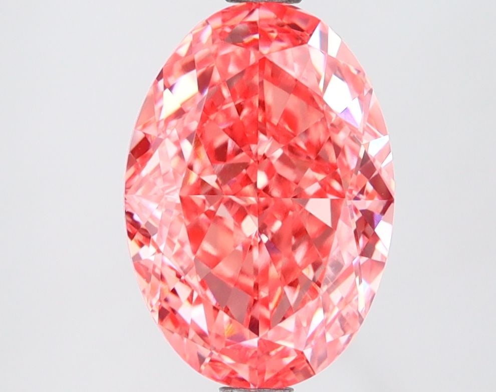 Loose Lab Diamond IGI Oval 2.85ct Fancy Vivid Pink VS1: Loose Lab Diamond IGI Oval 2.85ct Fancy Vivid Pink VS1 Loose lab diamond, IGI certified, oval cut, 2.85ct, Fancy Vivid Pink, VS1 clarity, measurements 10.57L x 7.36W x 4.68H, polish EX, symmetry EX. I