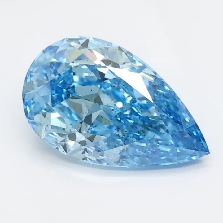 Loose Lab Diamond Pear 1.04ct Blue SI2: Loose Lab Diamond Pear 1.04ct Blue SI2 Loose lab-grown diamond, pear cut, 1.04ct, blue color, clarity SI2, good polish and symmetry, measurements 8.98L x 5.45W x 3.38H. Item Specifics: Source: This Is