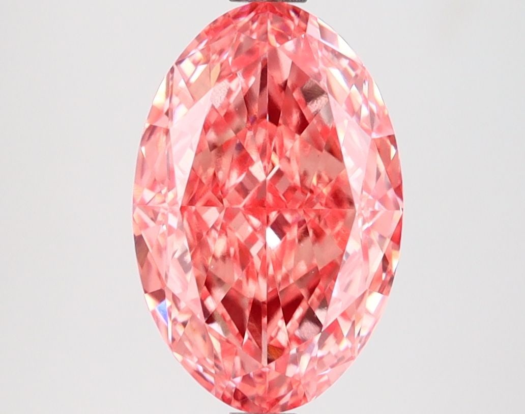 Loose Lab Diamond IGI Oval 2.88ct Fancy Vivid Pink VS1: Loose Lab Diamond IGI Oval 2.88ct Fancy Vivid Pink VS1 Loose lab-grown diamond, 2.88ct oval cut, Fancy Vivid Pink color, VS1 clarity, measuring 11.02L x 7.25W x 4.57H, certified by IGI. Item Specifics