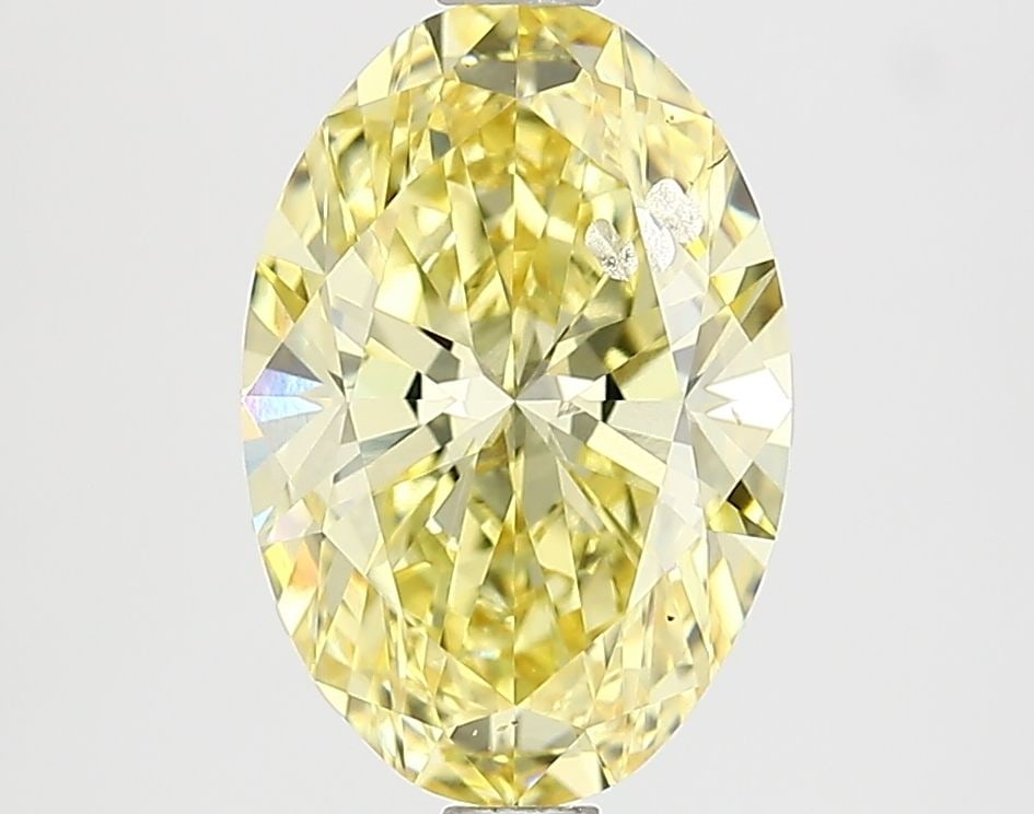 Loose Lab Diamond IGI Oval 2.18ct Fancy Intense Yellow SI1: Loose Lab Diamond IGI Oval 2.18ct Fancy Intense Yellow SI1 Loose Lab Diamond IGI Oval, 2.18ct in Fancy Intense Yellow color with SI1 clarity, exhibiting good polish and symmetry, certified by IGI. Ite