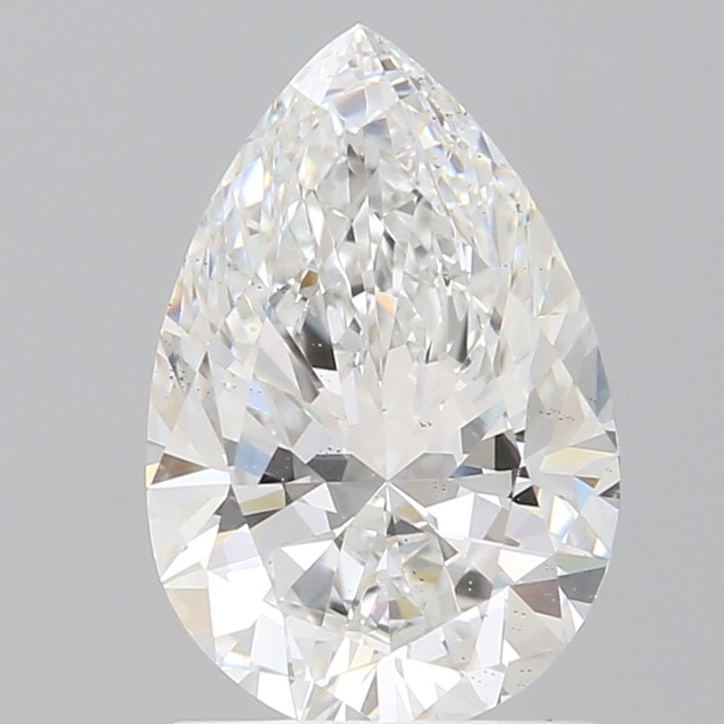 Loose Lab Diamond IGI Pear 1.52ct E VS2: Loose Lab Diamond IGI Pear 1.52ct E VS2 This Loose Lab Diamond IGI Pear is 1.52ct with E color and VS2 clarity, boasting excellent polish and symmetry. Its measurements are 9.74L x 6.48W x 4.03H and i