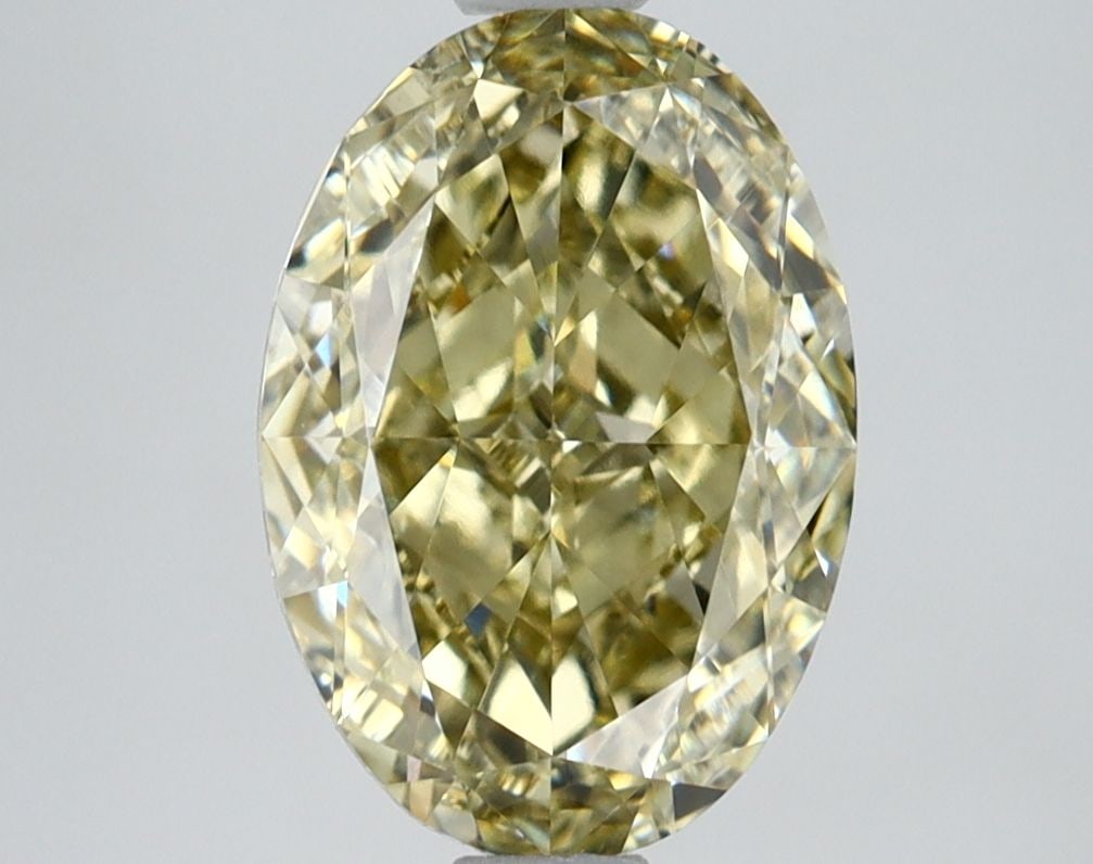 Loose Lab Diamond IGI Oval 2.62ct Fancy Intense Yellow VVS1: Loose Lab Diamond IGI Oval 2.62ct Fancy Intense Yellow VVS1 Loose Lab Diamond, IGI certified, 2.62ct, oval cut, color Fancy Intense Yellow, clarity VVS1, polished and symmetrical, measuring 10.29L x 7