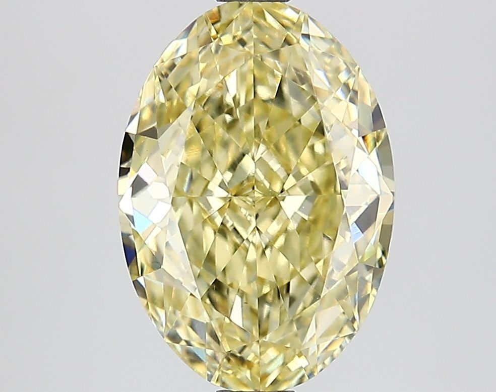 Loose Lab Diamond IGI Oval 2.63ct Fancy Intense Yellow VS1: Loose Lab Diamond IGI Oval 2.63ct Fancy Intense Yellow VS1 Loose Lab Diamond, IGI certified, 2.63ct, oval cut, color Fancy Intense Yellow, clarity VS1, featuring excellent polish and symmetry, measuri