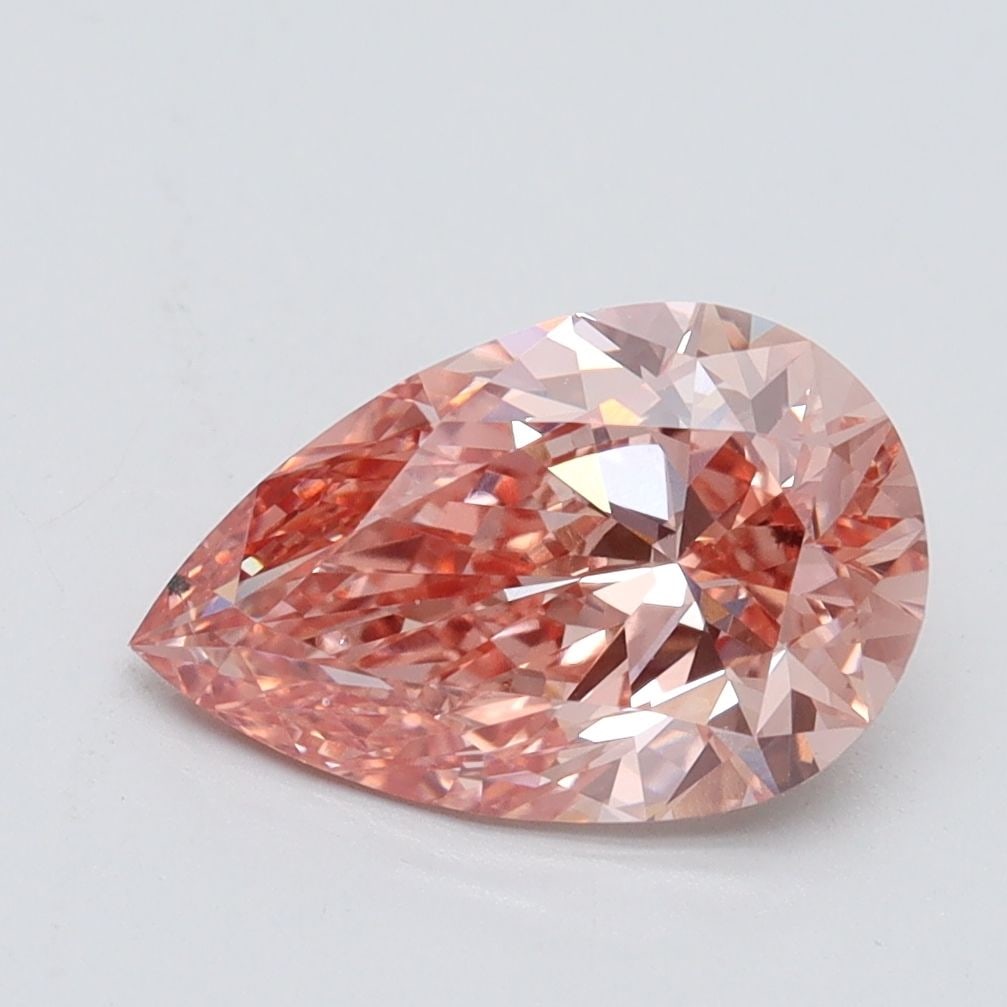 IGI Loose Lab Diamond Pear 2.01ct Fancy Intense Pink VS2: IGI Loose Lab Diamond Pear 2.01ct Fancy Intense Pink VS2 IGI Loose Lab Diamond Pear 2.01ct Fancy Intense Pink VS2, exhibiting very good polish and symmetry, measures 10.93L x 6.99W x 4.35H mm, certifi