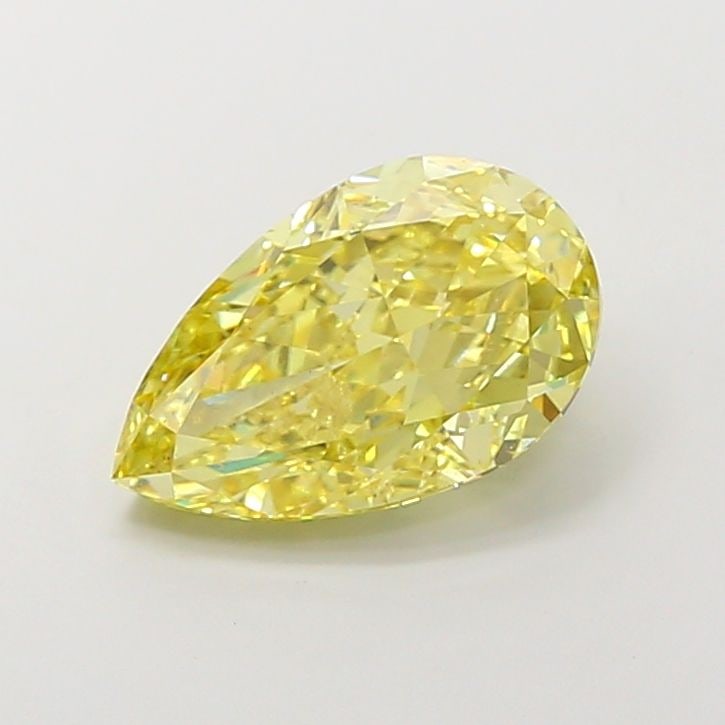 Loose Lab Diamond IGI Pear 4.03ct Fancy Intense Yellow VS2: Loose Lab Diamond IGI Pear 4.03ct Fancy Intense Yellow VS2 4.03ct lab-grown diamond, IGI certified, pear cut, fancy intense yellow color, VS2 clarity, excellent polish and symmetry, measuring 12.87L x