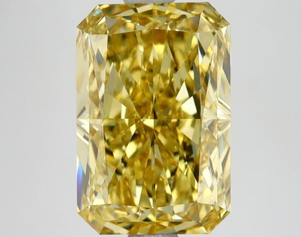 Loose Lab Diamond IGI Radiant 3.08ct Fancy Vivid Yellow VS1: Loose Lab Diamond IGI Radiant 3.08ct Fancy Vivid Yellow VS1 Loose Lab Diamond IGI Radiant 3.08ct, color Fancy Vivid Yellow, clarity VS1, with measurements of 10.17L x 6.78W x 4.62H, certified by IGI.