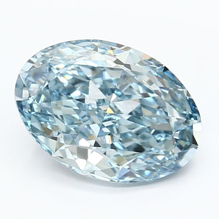 Loose Lab Diamond IGI Oval 2.75ct Fancy Vivid Blue VS1: Loose Lab Diamond IGI Oval 2.75ct Fancy Vivid Blue VS1 Loose lab-grown diamond, IGI certified, oval cut, 2.75ct, Fancy Vivid Blue color, and VS1 clarity, featuring excellent polish and symmetry. Item