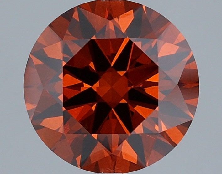 Ideal Loose Lab Diamond IGI Round 2.07ct Fancy Deep Orange VS2: Ideal Loose Lab Diamond IGI Round 2.07ct Fancy Deep Orange VS2 Ideal Loose Lab Diamond IGI Round at 2.07ct, displaying Fancy Deep Orange color and VS2 clarity, with excellent polish and symmetry, cert