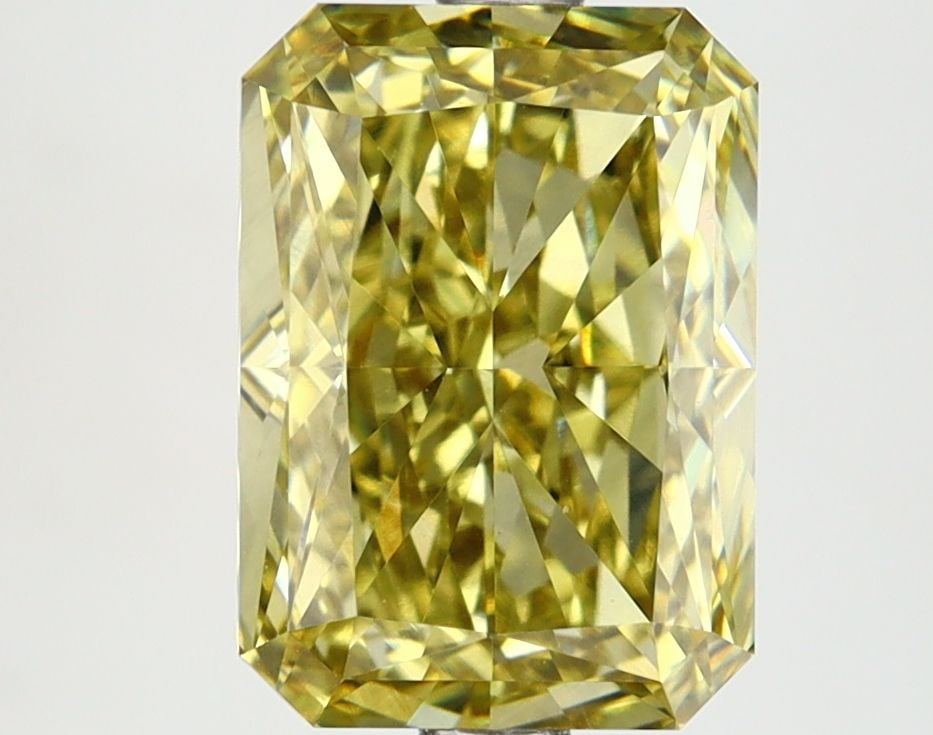 Loose Lab Diamond IGI Radiant 3.37ct Fancy Intense Yellow VVS2: Loose Lab Diamond IGI Radiant 3.37ct Fancy Intense Yellow VVS2 Loose Lab Diamond IGI Radiant 3.37ct Fancy Intense Yellow VVS2, with dimensions of 9.91L x 7.07W x 4.86H, certified by IGI. Item Specific