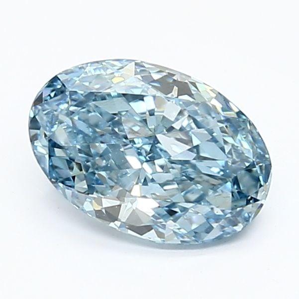 Loose Lab Diamond IGI Oval 1.39ct Fancy Vivid Blue VS1: Loose Lab Diamond IGI Oval 1.39ct Fancy Vivid Blue VS1 Loose Lab Diamond IGI Oval, 1.39ct, Fancy Vivid Blue color, VS1 clarity, with VG polish and symmetry, measuring 8.76L x 5.91W x 3.59H, certified