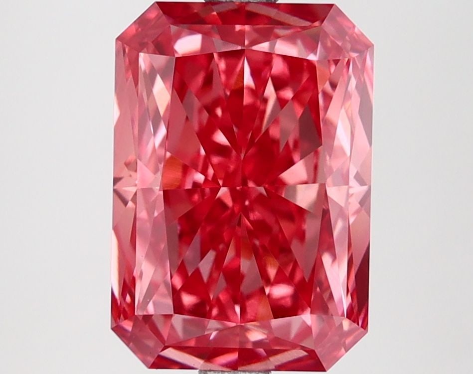 Loose Lab Diamond IGI Radiant 3.38ct Fancy Vivid Pink VVS2 (1 of 1)