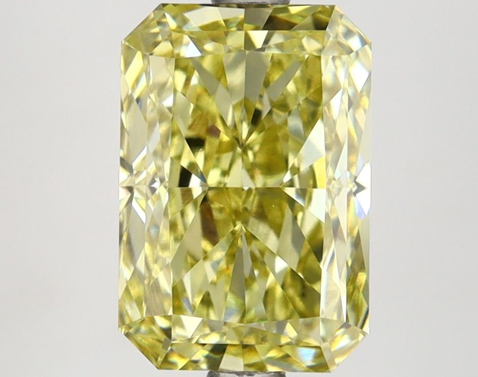 Loose Lab Diamond IGI Radiant 3.13ct Fancy Vivid Yellow VS1: Loose Lab Diamond IGI Radiant 3.13ct Fancy Vivid Yellow VS1 Loose Lab Diamond IGI Radiant, 3.13ct, Fancy Vivid Yellow color, VS1 clarity, with EX polish and symmetry, measuring 9.8L x 6.73W x 4.79H, c