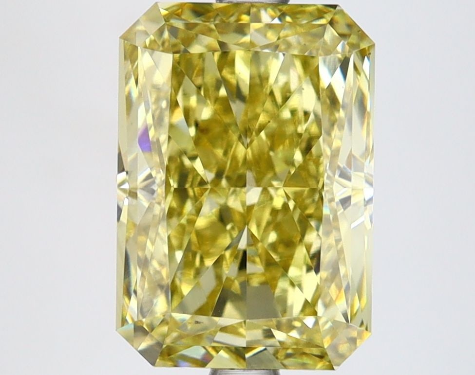 Loose Lab Diamond IGI Radiant 3.68ct Fancy Vivid Yellow VS1: Loose Lab Diamond IGI Radiant 3.68ct Fancy Vivid Yellow VS1 Loose Lab Diamond IGI Radiant, 3.68ct, Fancy Vivid Yellow color, VS1 clarity, with EX polish and symmetry, measuring 10.3L x 7.17W x 5.22H,