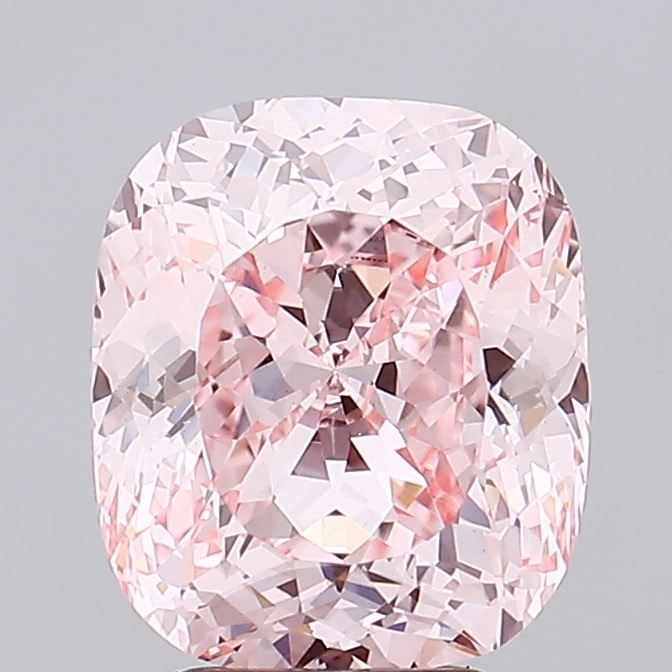 Loose Lab Diamond IGI Cushion 3.85ct Fancy Vivid Pink VS1: Loose Lab Diamond IGI Cushion 3.85ct Fancy Vivid Pink VS1 This loose lab-grown diamond is 3.85ct, features a cushion cut, displays a fancy vivid pink color, and clarity VS1, measuring 9.77L x 8.43W x