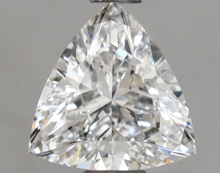 Loose Lab Diamond IGI Triangular 1.07ct D VVS2: Loose Lab Diamond IGI Triangular 1.07ct D VVS2 This loose lab-grown diamond weighs 1.07ct, features a triangular cut, has color D, and clarity VVS2, with dimensions of 7.38L x 7.2W x 3.67H, certified
