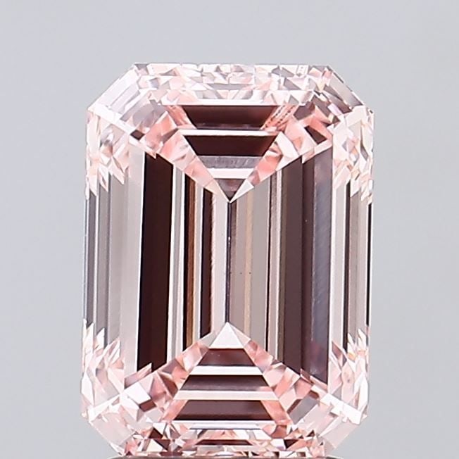 Loose Lab Diamond IGI Emerald 2.38ct Fancy Intense Pink VVS2: Loose Lab Diamond IGI Emerald 2.38ct Fancy Intense Pink VVS2 Loose Lab Diamond weighing 2.38ct in Fancy Intense Pink color with VVS2 clarity, highlights excellent polish and symmetry, certified by IGI