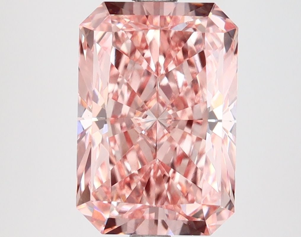 IGI 3.51ct Radiant Fancy Intense Pink VVS2 - Loose Lab Diamond: IGI 3.51ct Radiant Fancy Intense Pink VVS2 - Loose Lab Diamond IGI Certified 3.51ct Radiant lab-grown diamond exhibiting Fancy Intense Pink color and VVS2 clarity, dimensions are 10.71L x 7.3W x 5.01H
