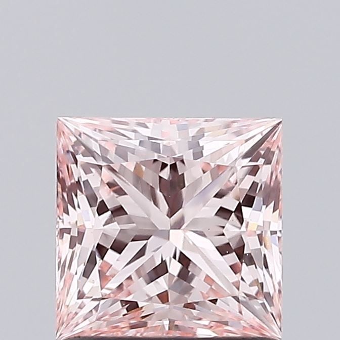 Loose Lab Diamond IGI Princess 1.08ct Fancy Intense Pink VVS2: Loose Lab Diamond IGI Princess 1.08ct Fancy Intense Pink VVS2 Loose lab-grown diamond, IGI certified, weighing 1.08ct with a princess cut, fancy intense pink color, and clarity VVS2. Measurements are