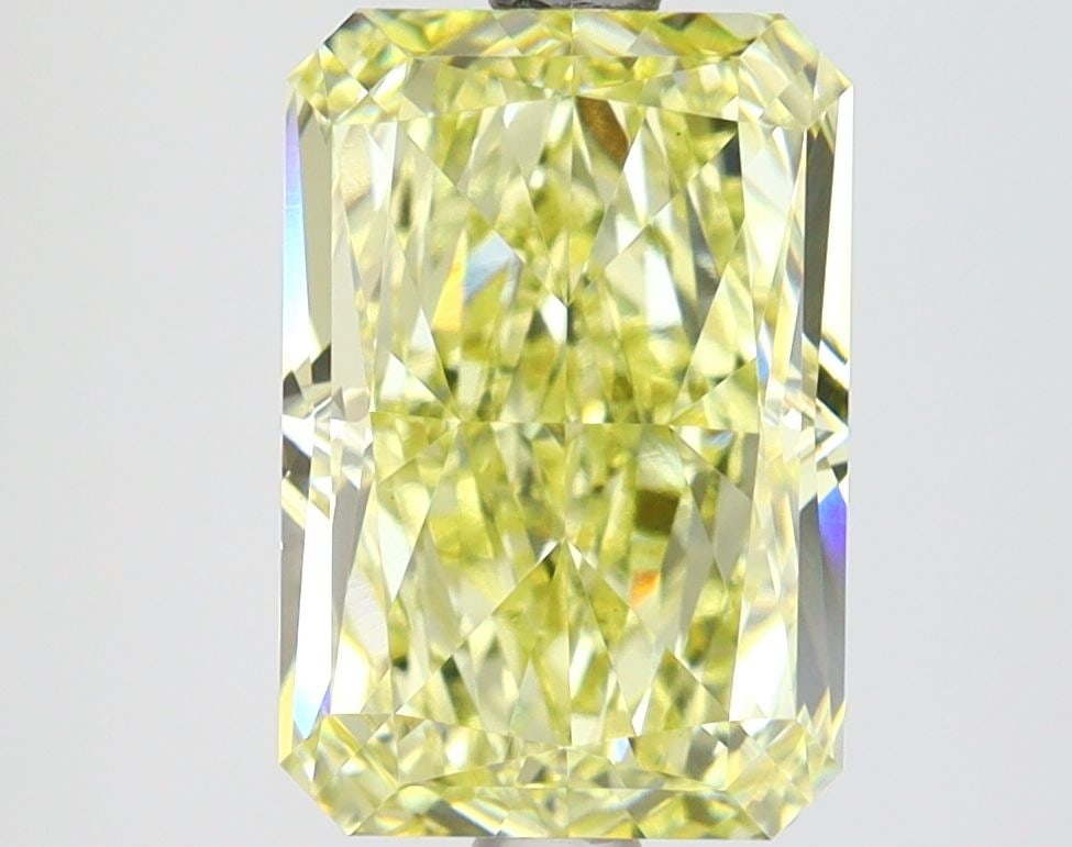 Loose Lab Diamond IGI Radiant 3.28ct Fancy Intense Yellow VS1: Loose Lab Diamond IGI Radiant 3.28ct Fancy Intense Yellow VS1 This 3.28ct Loose Lab Diamond has a fancy intense yellow color and VS1 clarity, certified by IGI, with measurements of 10.24L x 6.98W x 4.