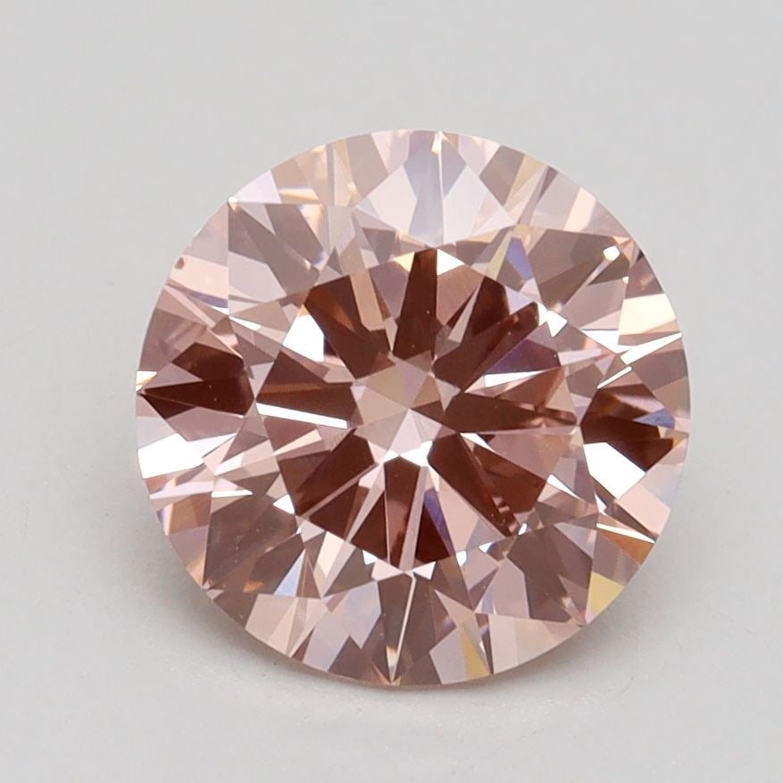 Loose Lab Diamond IGI Round 2.01ct Fancy Intense Pink VS1: Loose Lab Diamond IGI Round 2.01ct Fancy Intense Pink VS1 Loose Lab Diamond IGI Round 2.01ct in Fancy Intense Pink with Clarity VS1, featuring EX Polish and Symmetry; measures 8.26L x 8.3W x 4.83H, ce