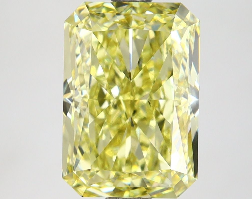 Loose Lab Diamond IGI Radiant 3.22ct Fancy Intense Yellow VS1: Loose Lab Diamond IGI Radiant 3.22ct Fancy Intense Yellow VS1 Loose Lab Diamond IGI Radiant 3.22ct Fancy Intense Yellow VS1 is a lab-grown diamond featuring good polish and symmetry, measuring 10.01mm