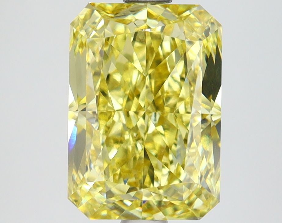 Loose Lab Diamond IGI Radiant 3.12ct Fancy Intense Yellow VS1: Loose Lab Diamond IGI Radiant 3.12ct Fancy Intense Yellow VS1 Loose Lab Diamond IGI Radiant 3.12ct Fancy Intense Yellow VS1 is a polished lab-grown diamond with excellent polish and symmetry, measurin