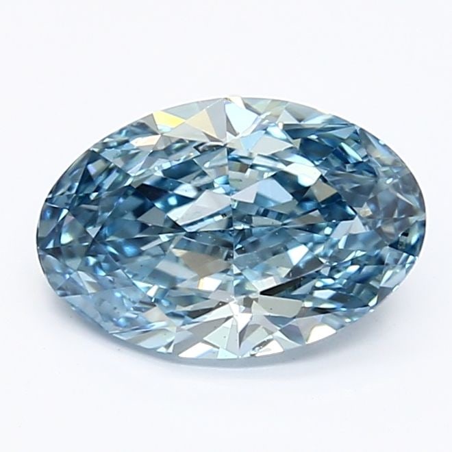 Loose Lab Diamond IGI Oval 1.36ct Fancy Vivid Blue VS1: Loose Lab Diamond IGI Oval 1.36ct Fancy Vivid Blue VS1 Loose Lab Diamond IGI Oval 1.36ct Fancy Vivid Blue VS1 featuring very good polish and excellent symmetry, with measurements of 9.06 x 6.01 x 3.46